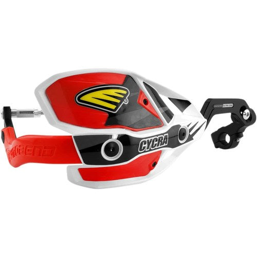Cycra White/Red Ultra Handguards | 1CYC-7407-32X