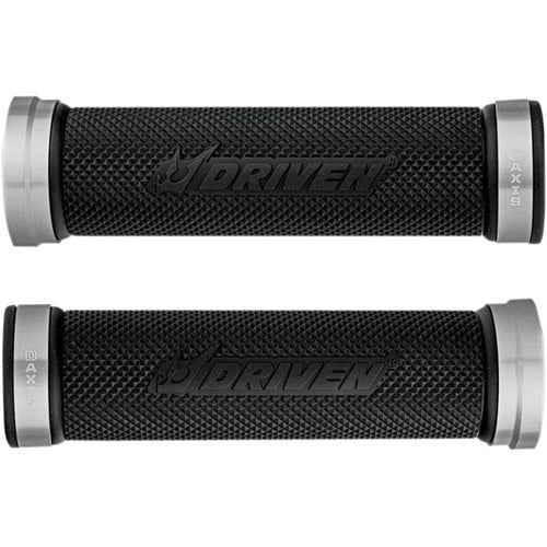 Driven Racing Silver/Black D-Axis Grips | DXG-SL
