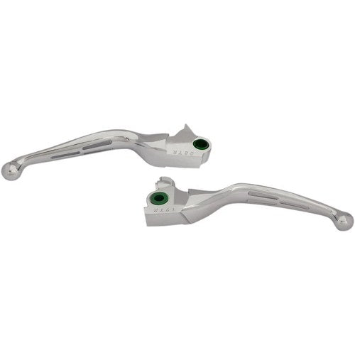 Drag Specialties Chrome Slotted Levers | H07-0604