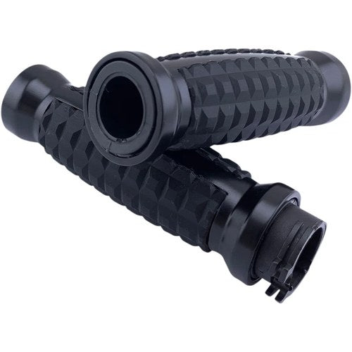 Drag Specialties Matte Black Grenade Grip for '96+ | H17-05C6MBD
