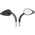Drag Specialties Mirror - Tear Drop - Black - Long Stem | 0640-0689