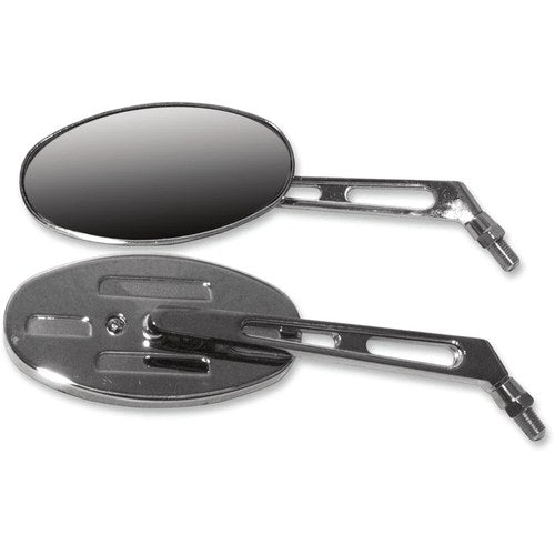 Emgo Oval Mirror - Billet - Short Stem | 20-26305