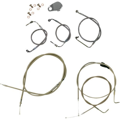 LA Choppers Standard Braided Handlebar Cable/Brake Line Kit | LA-8006KT-13
