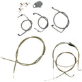 LA Choppers Standard Braided Handlebar Cable/Brake Line Kit | LA-8006KT-19
