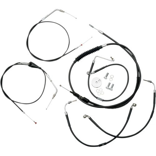 LA Choppers Standard Vinyl Braided Handlebar Cable/Brake Line Kit LA-8005KT-19B