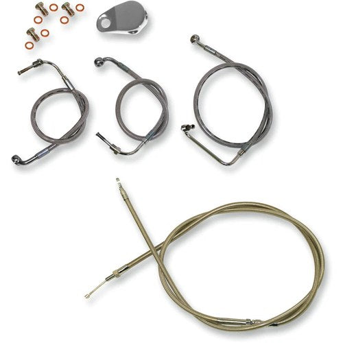 LA Choppers Standard Braided Handlebar Cable/Brake Line Kit | LA-8011KT-13