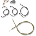 LA Choppers Standard Braided Handlebar Cable/Brake Line Kit | LA-8011KT-13