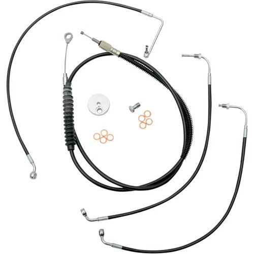 LA Choppers Standard Vinyl Braided Handlebar Cable/Brake Line Kit LA-8011KT-16B