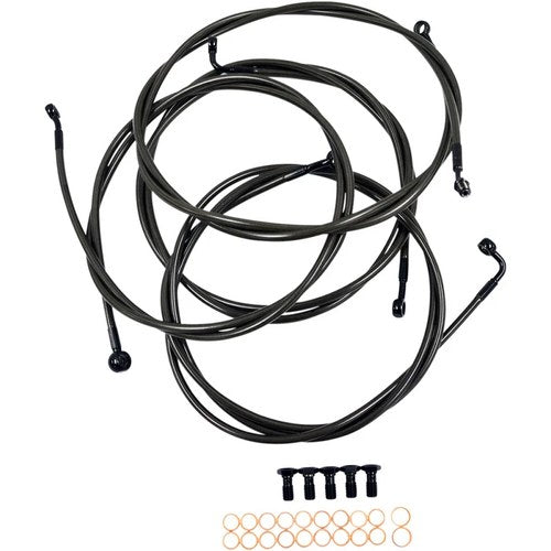 LA Choppers Standard Braided Handlebar Cable/Brake Line Kit | LA-8052KT-13M
