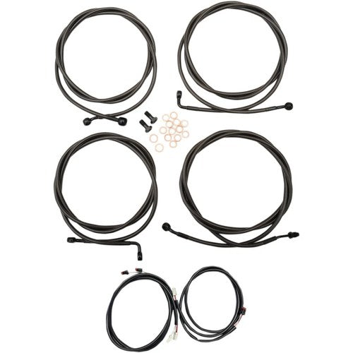 LA Choppers Midnight Cable Kit for 8" Ape Hanger Handlebars | LA-8054KT3-08M
