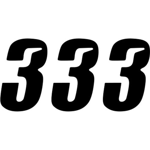 D'Cor Visuals Slash Number Plate - #3 - Black - 6" | 45-29-3