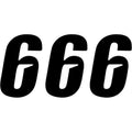 D'Cor Visuals Slash Number Plate - #6 - Black - 4" | 45-27-6
