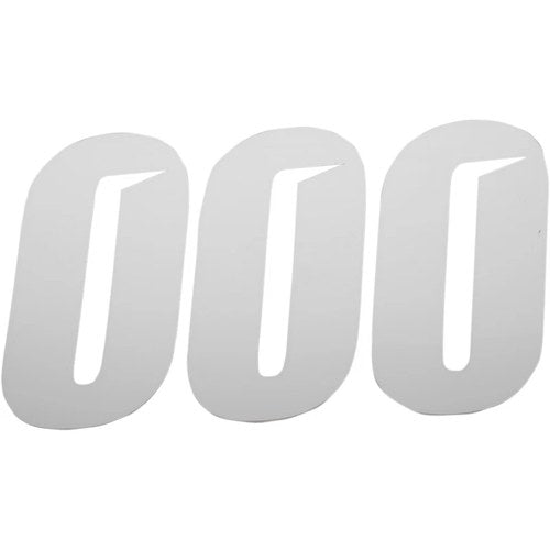 D'Cor Visuals Slash Number Plate - #0 - White - 7" | 45-32-0