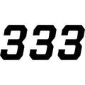 D'Cor Visuals Race Number Plate - #3 - Black - 4" | 45-33-3