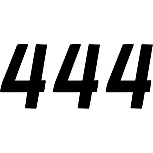 D'Cor Visuals Race Number Plate - #4 - Black - 4" | 45-33-4