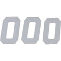 D'Cor Visuals Race Number Plate - #0 - White - 6" | 45-36-0