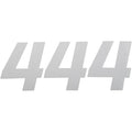 D'Cor Visuals Race Number Plate - #4 - White - 4" | 45-34-4