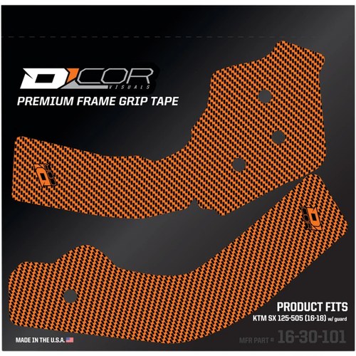 D'Cor Visuals Frame Grip Tape - Orange - KTM | 16-30-101