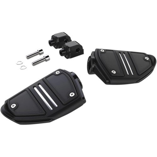 Ciro Twin Rail Footpeg - With Mount - Black - Softail | 61426