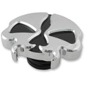 Drag Specialties Split Skull Gas Cap - Chrome - Non-Vented | 78049B2