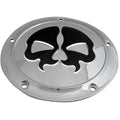 Drag Specialties Split Skull Derby Cover - Chrome | 78046B4