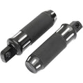Drag Specialties Custom Footpegs - Black Cut | 354128