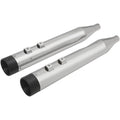 Drag Specialties 4" Slip-On Mufflers - Chrome/Black - FL '95-'16 | H00969