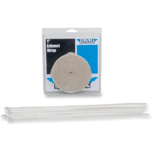 Drag Specialties Exhaust Wrap with Tie - Tan - 1"x25' | 525-2002