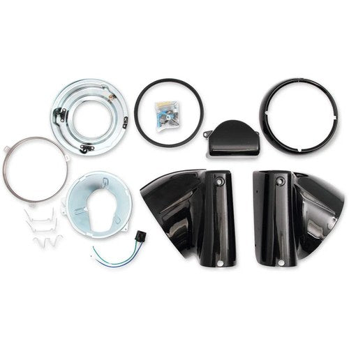 Drag Specialties 7" Nacelle Headlight Kit - Black | L20-0629GB