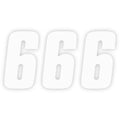 Factory Effex FX Factory Number 6 - White - 4" | 08-90016
