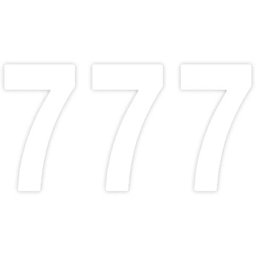 Factory Effex Pro Number 7 - White - 8" | 02-4377