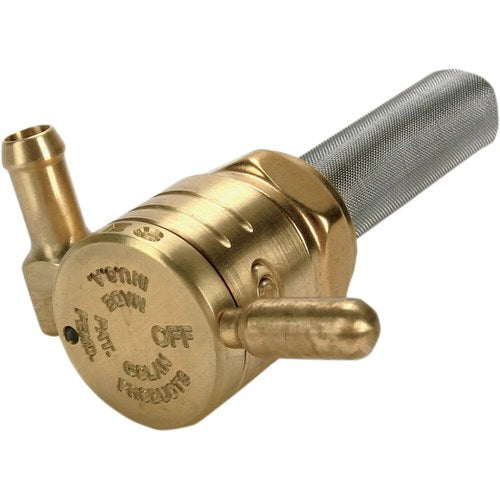 Golan Products Petcock - Raw Brass - 22mm - Forward | 76-312F-BS