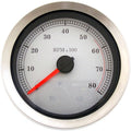 Drag Specialties 4" Electronic Tachometer - White Face | 83114S