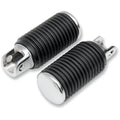 Drag Specialties Driver Pegs - Rubber - Chrome End | 361541-BC306