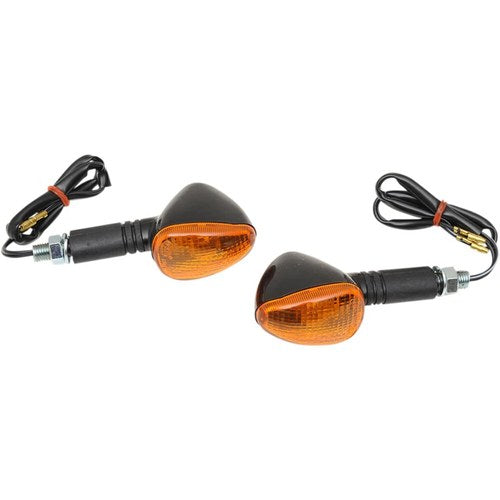 K&S Technologies Marker Lights - Single Filament - Black/Amber | 25-8400