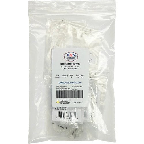 K&S Technologies Wire Connector - 20PK - Awg 26-24 | 03-0021