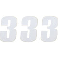 Moose Racing Race Number 3 - White - 4.5" | 80003
