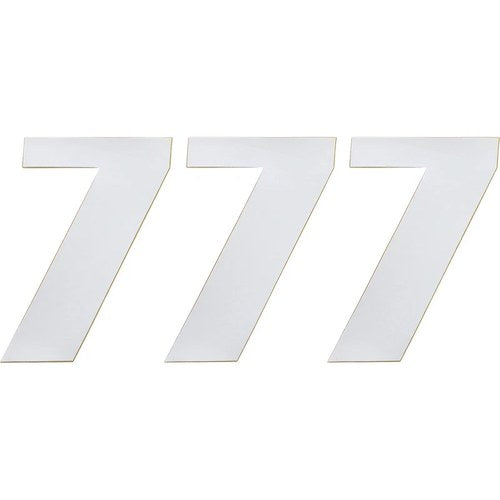 Moose Racing Race Number 7 - White - 6" | 80107
