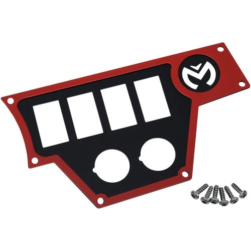 Moose Utility Division Large Dash Plate - Right - Red - Rzr | 100-4373-PU