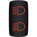 Moose Utility Division Rocker Switch - Hi/Lo Beam - Red | HLB-PWR-R