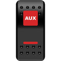Moose Utility Division Rocker Switch - Auxilary Power - Red | AUX-PWR-R