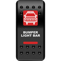 Moose Utility Division Rocker switch - Bumper Light Bar - Red | BLB-PWR-R