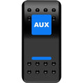 Moose Utility Division Rocker Switch - Auxilary Power - Blue | AUX-PWR