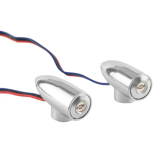 Paul Yaffe LightningBullet - Marker LIghts - Amber/White - Chrome | LB-F-DRL-C