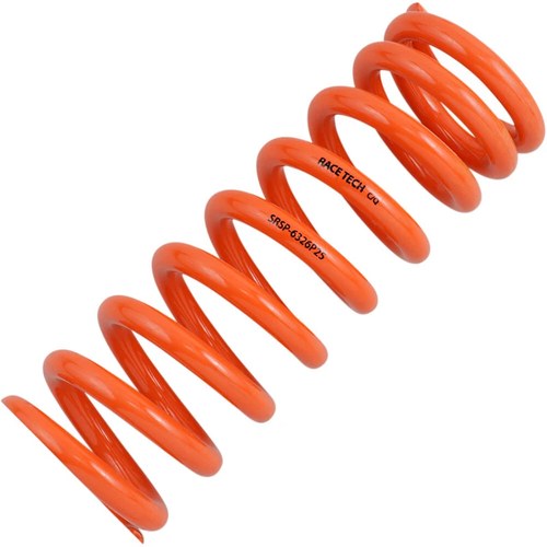 Race Tech Progressively Wound Shock Spring - Orange - P25 | Srsp 6326P25