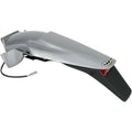 UFO Enduro Rear Fender with Light - Silver/Black | KT03043340