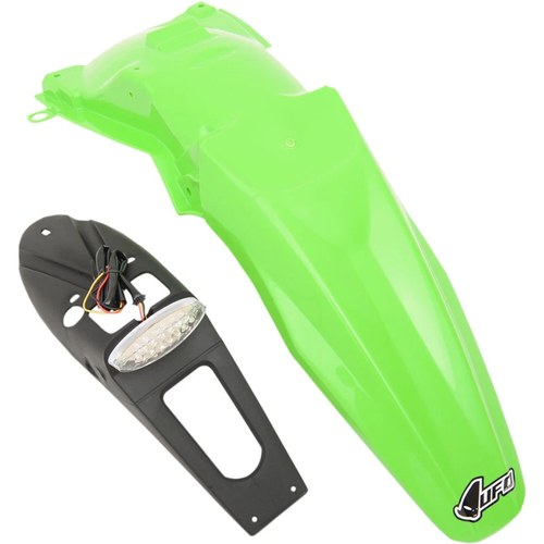 UFO Enduro Rear Fender - W/Light - Green - KLX450R | KA03791-026