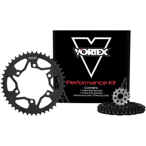 Vortex Steel Chain Kit - Black for Suzuki - GSX-R750 - '06-'09 | CK6310