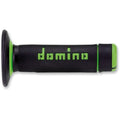 Domino Black/Green Dually Half Waffle Grips | A02041C4440