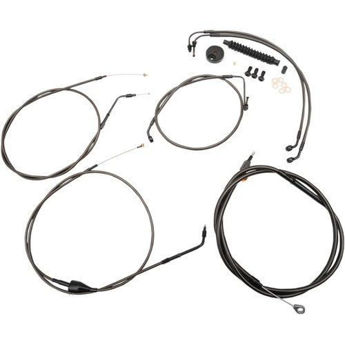 LA Choppers Standard Braided Handlebar Cable/Brake Line Kit | LA-8006KT-13M